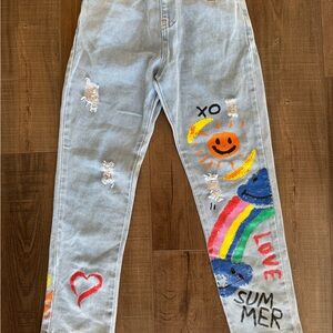 Lola + The Boys Colorful Graphic Kids Jeans